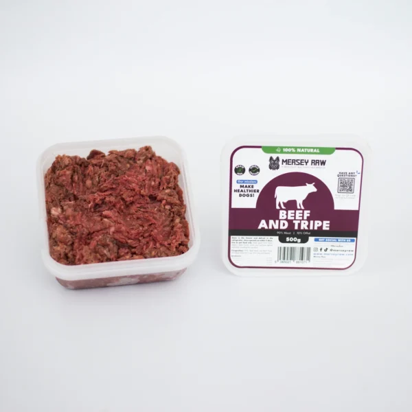 Mersey Raw Boneless Beef & Tripe Mince 500g